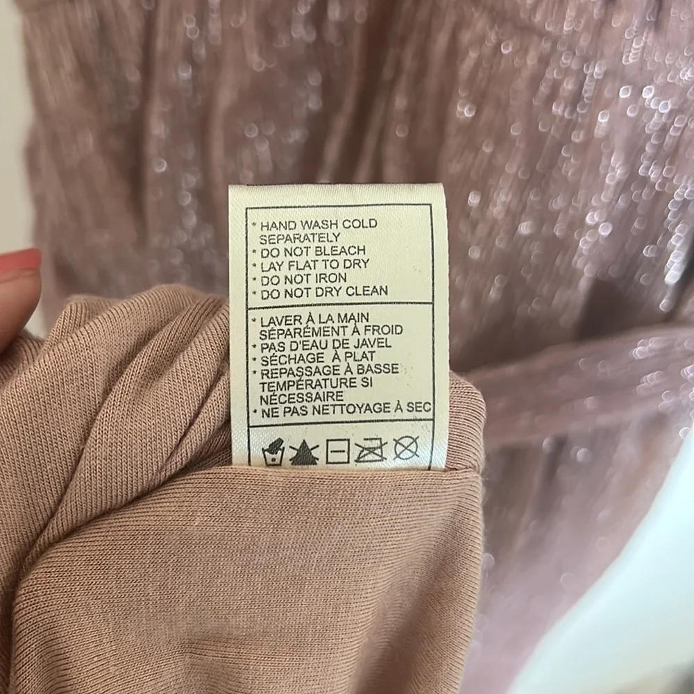 BB Dakota Love To Love You Pink Metallic Midi Cocktail Dress - Picture 11 of 13